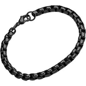 5mm Stainless Steel Box Chain Bracelet for Men, 6.5 to 9 Inch